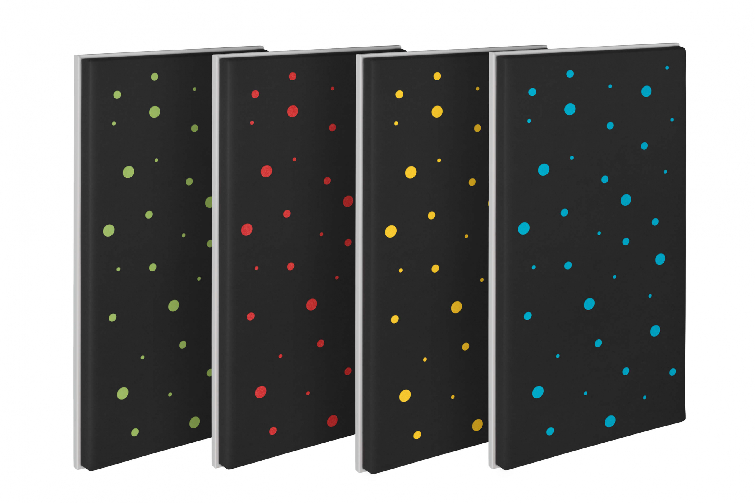 Q-COLOR BIG BANG, Wand Absorber in vier galaktischen Designs